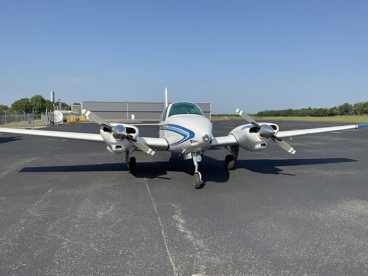 Beechcraft Travel Air twin-engine trainer on the ramp