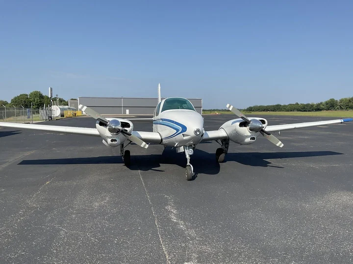 Beechcraft Travel Air multi-engine trainer on the ramp