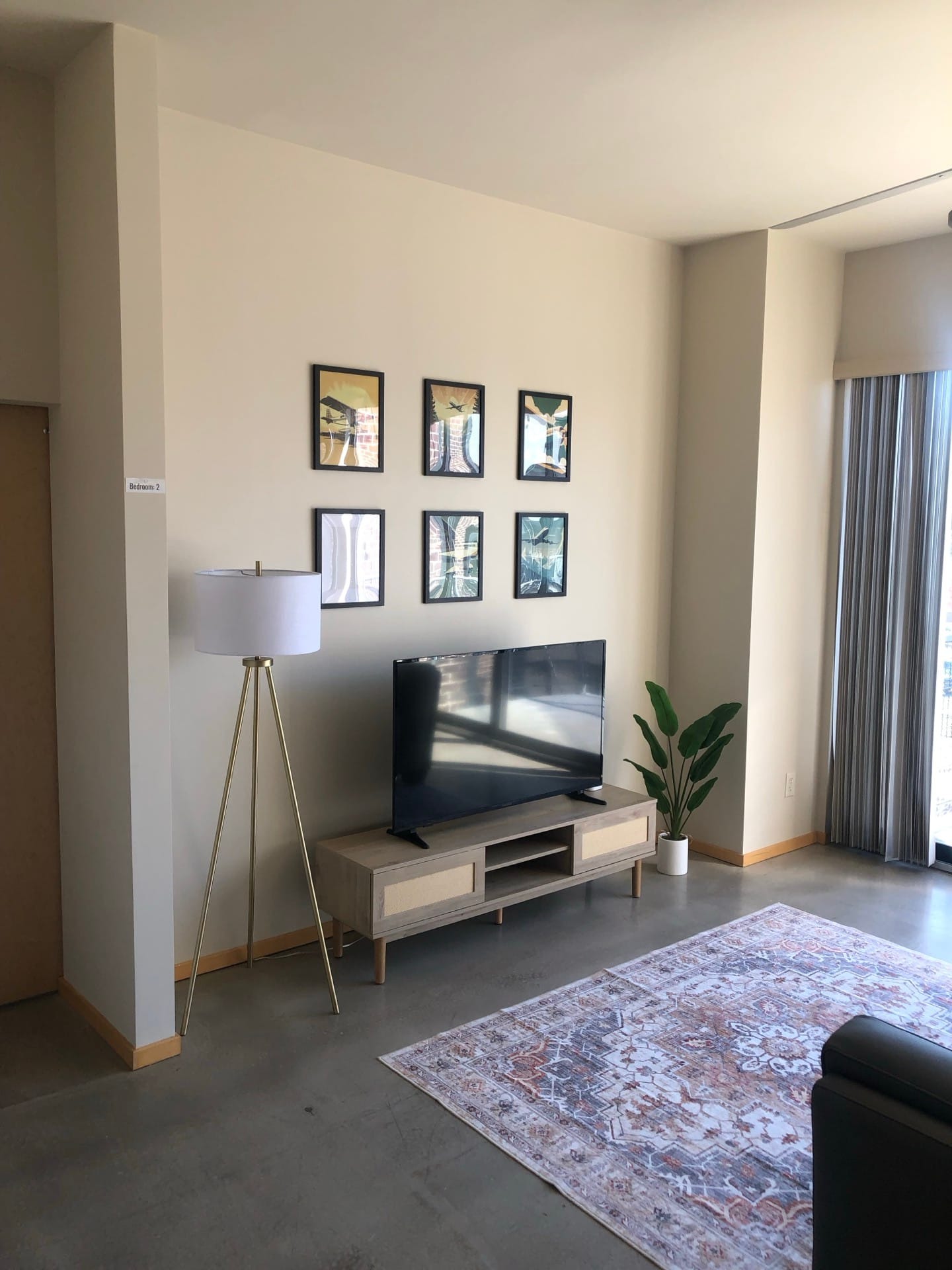 Furnished living room in US Flight Co student housing